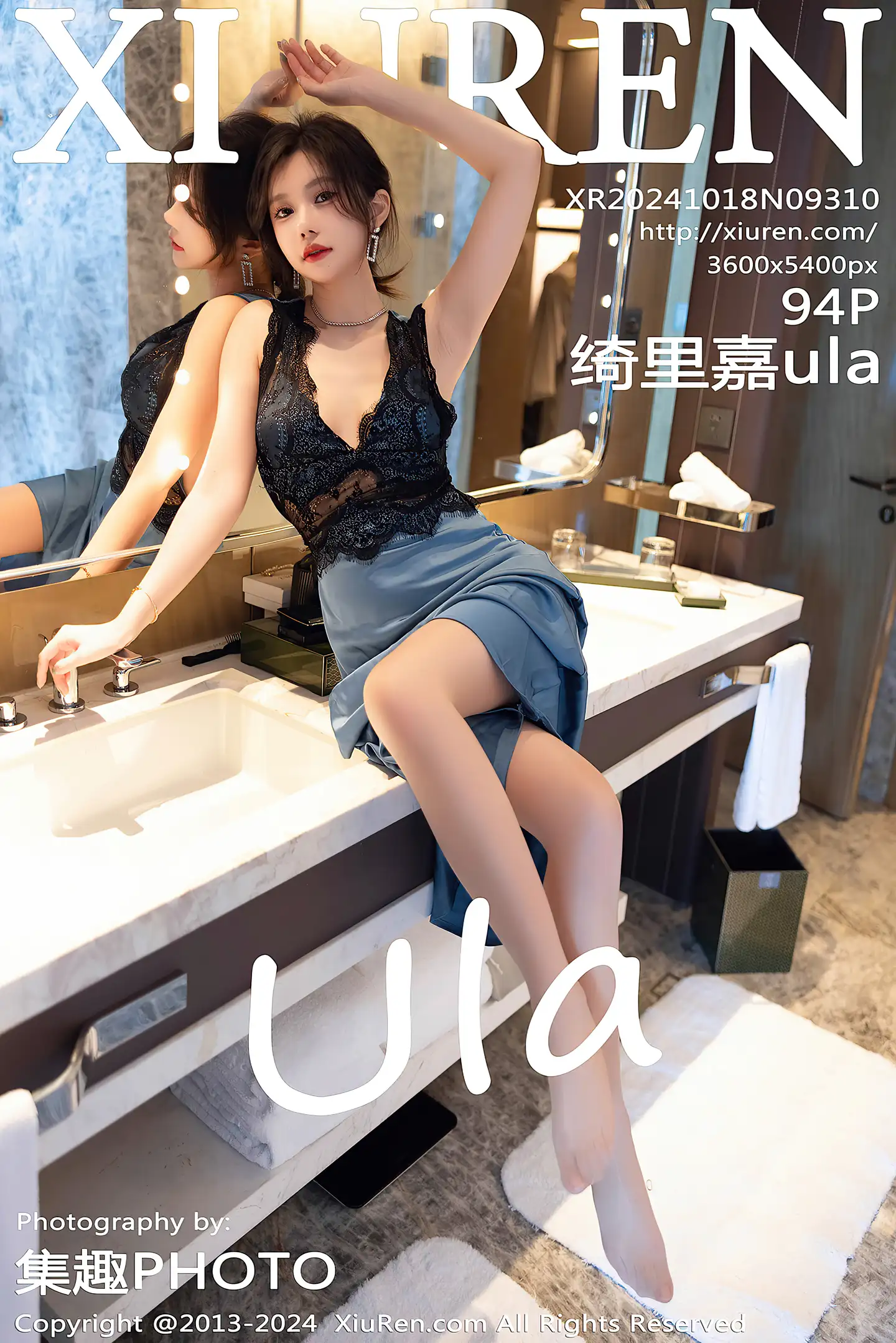[XiuRen秀人网]No.9310_女神绮里嘉ula性感黑色蕾丝内衣配肉色丝袜秀完美身材诱惑写真94P-秀人网 - XiuRen.Space